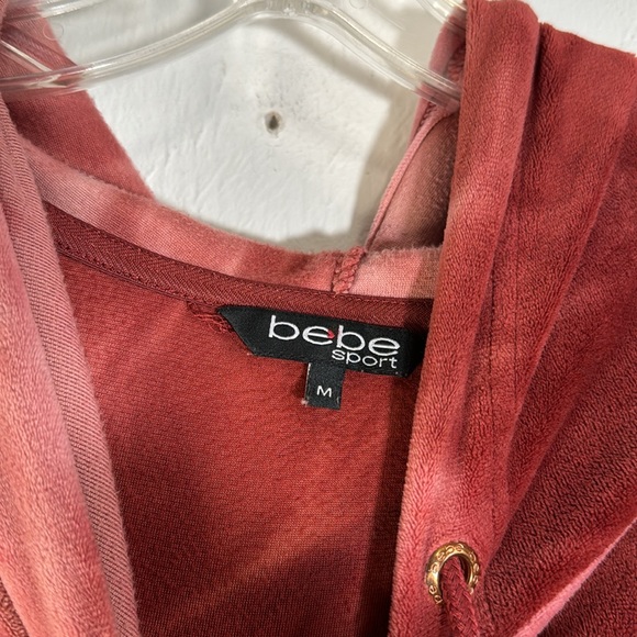 Bebe Burgundy Tie-Dye Hoodie - Picture 2 of 4